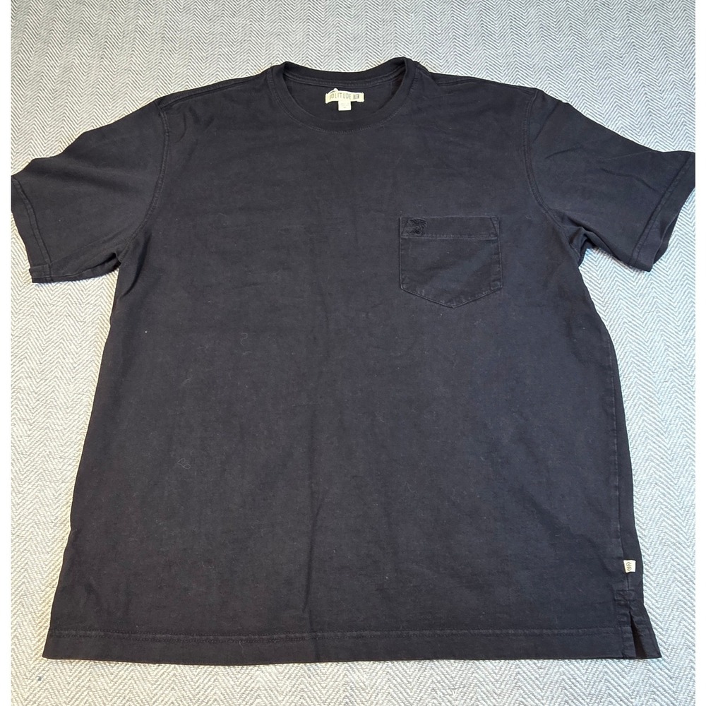 Solitude Mens Black 100% Cotton Short Sleeve Pocket T-Shirt Size M